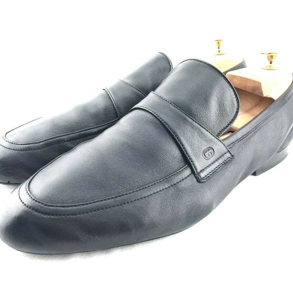 GUCCI Nappa Leather Loafers Men\'s 9 Black 39 Ultra main image 7
